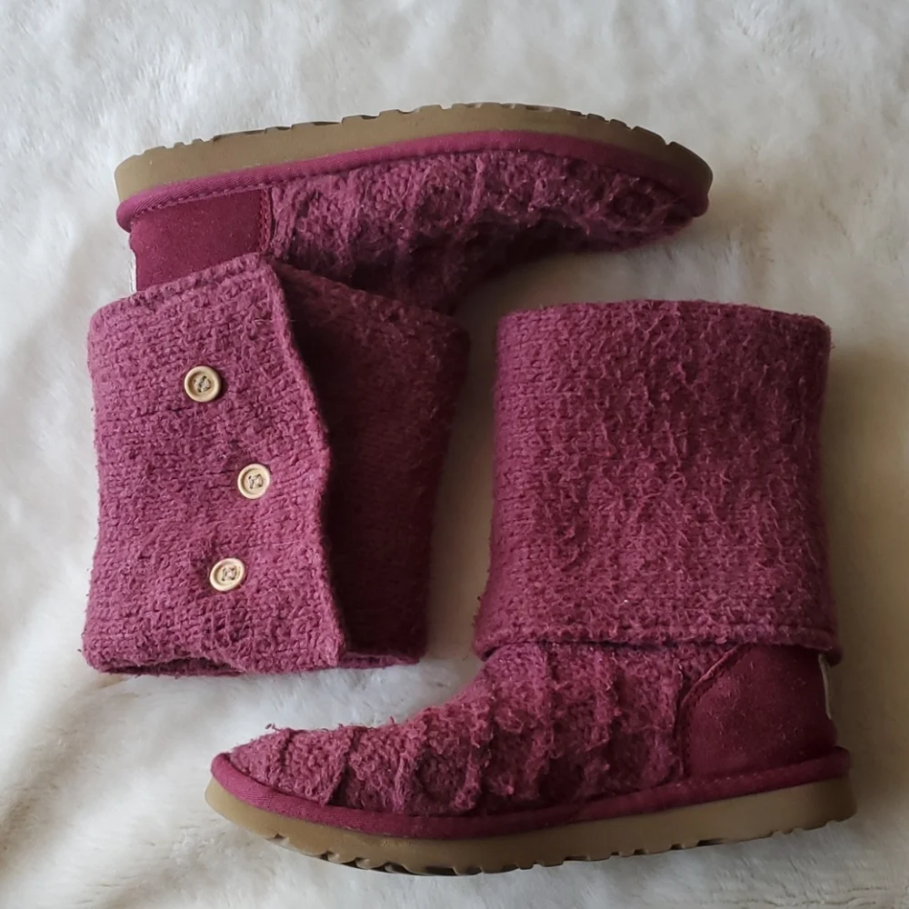 Authentic Ugg Knit Boots Size 6 - Picture 3 of 9